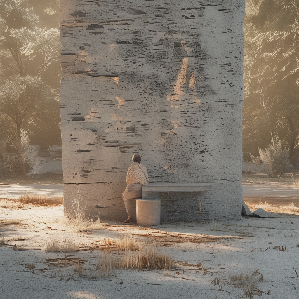 Stopy i kostki osoby stojącej boso na naturalnym drewnianym podłożu, delikatne ciepłe światło z okna oświetla teksturę drewna i skóry